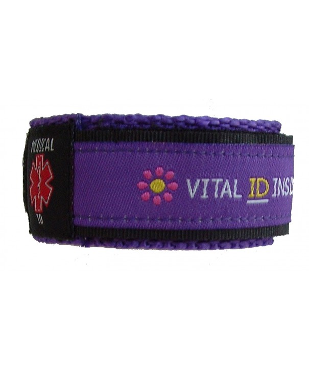 Youth Small Adjustable Medical Bracelet Purple