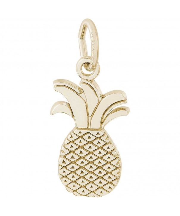 Rembrandt Charms Pineapple Plated Silver