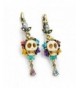 Bone Sugar Skull Earrings Mexican