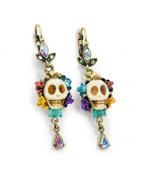 Bone Sugar Skull Earrings Mexican