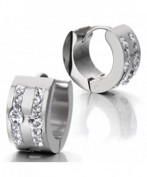 Classic Huggie Earrings Stainless Zirconia