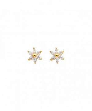 Womens Yellow Flower Earrings Screw