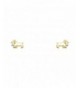 Yellow Gold Stud Earrings Screw