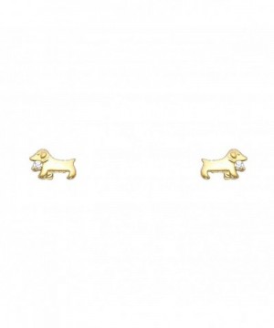 Yellow Gold Stud Earrings Screw