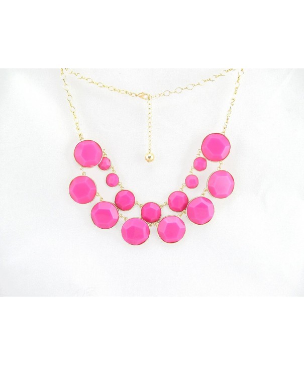 Rounds Double Statement Fashion Necklace