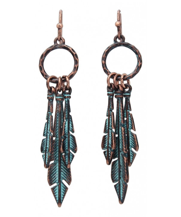 Rain Jewelry Triple Feather Earrings