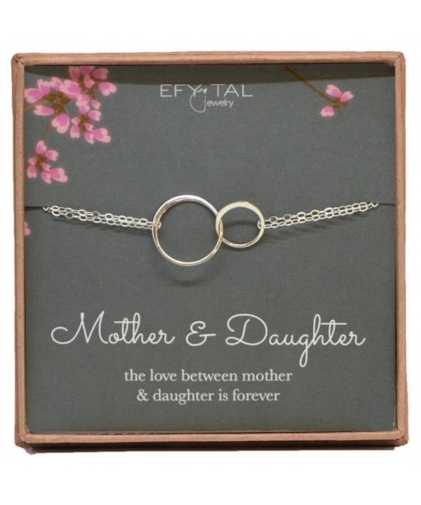 Mother Daughter Bracelet Sterling interlocking