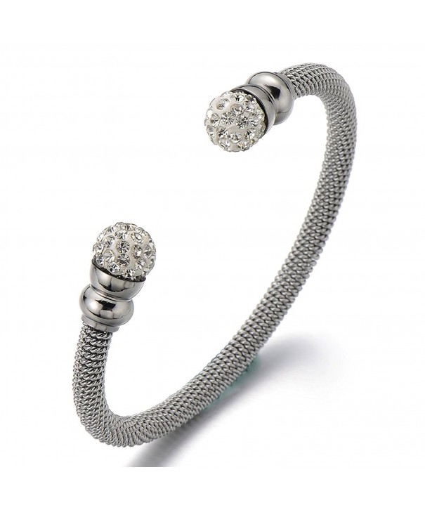 Elastic Adjustable Stainless Bracelet Zirconia