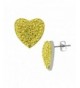 Yellow Canary Crystal Earrings Zirconia