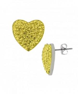 Yellow Canary Crystal Earrings Zirconia