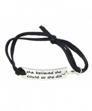 Ha Believed Inspirational Leather Bracelet