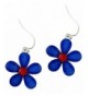 Silver Patriotic Crystal Earrings Allergenic