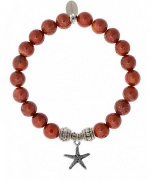 EvaDane Natural Gemstone Starfish Bracelet