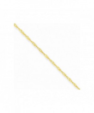 Yellow 1 10mm Singapore Chain Necklace