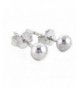Sterling Silver Round Ball Earrings