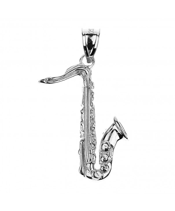 Sterling Silver Music Saxophone Pendant