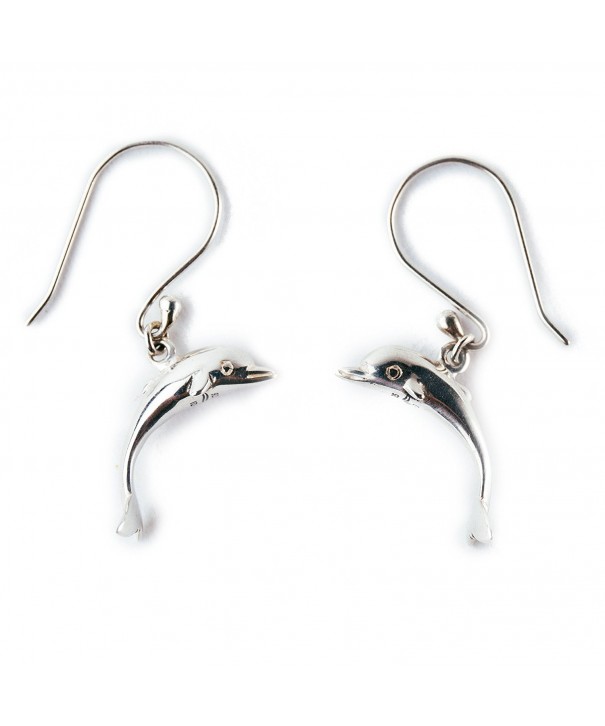 Dolphin Earrings Handmade Sterling Balinese