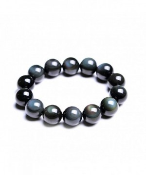 Women Obsidian Rainbow Beads Bracelet