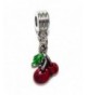 GemStorm Dangling Cherries European Bracelets