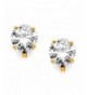 Mariell Gold Plated Carat Clip Earrings