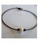 Seasidepearls30A Leather Choker Necklace inches