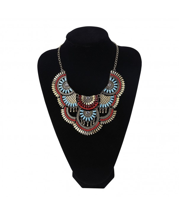 Paxuan Colorful Turquoise Necklace Statement