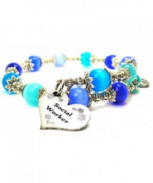 Social Worker Charm Bracelet Sapphire