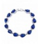 SELOVO Sapphire Teardrop Tennis Bracelet