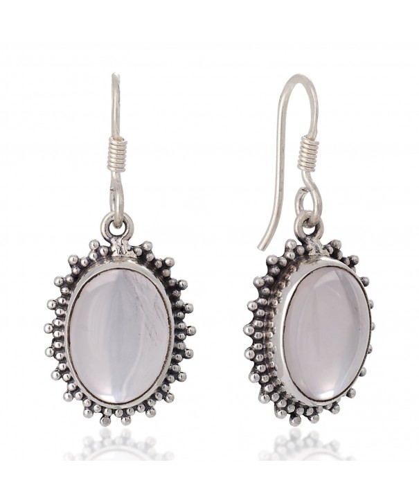 Sterling Moonstone Gemstone Vintage Earrings