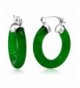 Vibrant Green Sterling Silver Earrings