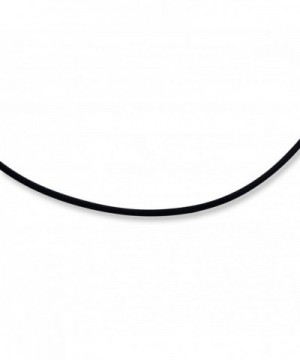 Sterling Silver 16inch Rubber Necklace