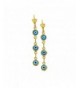 Yellow Plated Dangling Charm Earrings