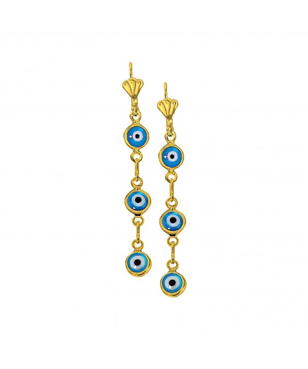 Yellow Plated Dangling Charm Earrings