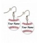 Personalized Baseball Button Dangle Earrings