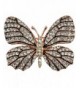 QTMY Colorful Rhinestone Butterfly Brooches