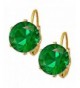 Emerald Yellow Plated Huggies Earrings EM