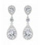 EleQueen Sterling Zirconia Birthstone Teardrop