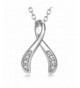 Sterling Silver Wishbone Pendant Necklace