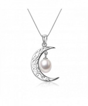 Necklace Sterling Crescent Freshwater Cultured