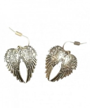 Burnished Silver Rhodium Feather Earrings