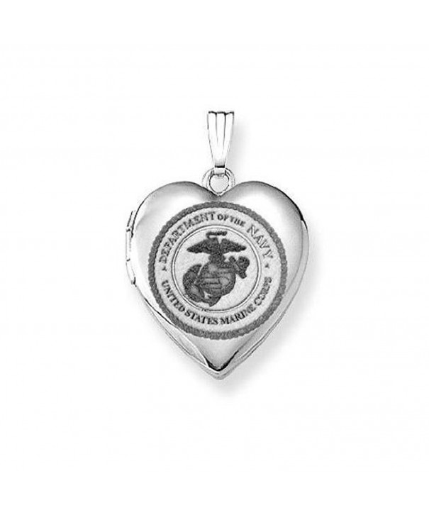 Sterling Silver Marine Corps Locket