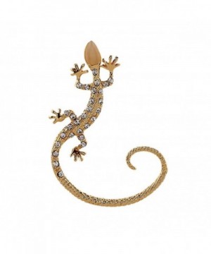 Qtalkie Crystal Earrings Clips Gecko