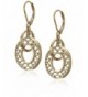 Napier Gold Tone Orbital Drop Earrings