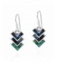 Abalone Chevron Downward Sterling Earrings