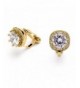 Mariell Gold Plated Clip Earrings