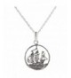 Sterling Silver Pirate Pendant Necklace