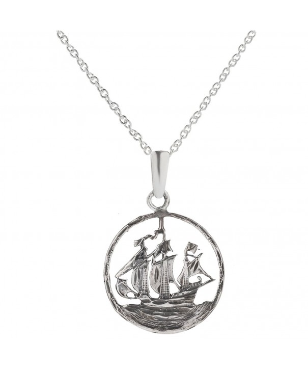 Sterling Silver Pirate Pendant Necklace