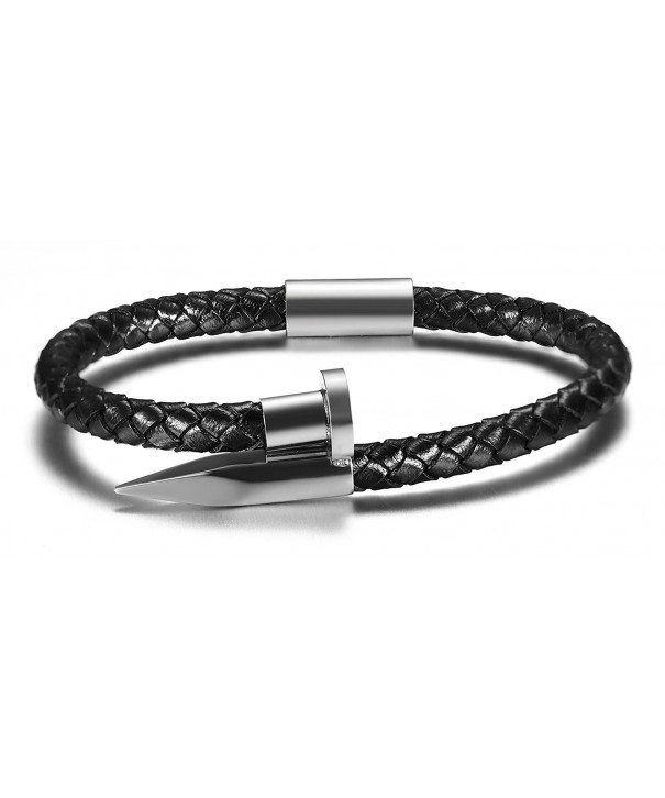 JTrendy Tri Color Genuine Leather Bracelet