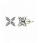 White Gold Finish Marquise Earrings