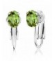 Green Peridot Sterling Silver Earrings